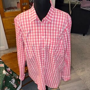 J Crew Pink Checkered Shirt business, dress shirt, spring, collar